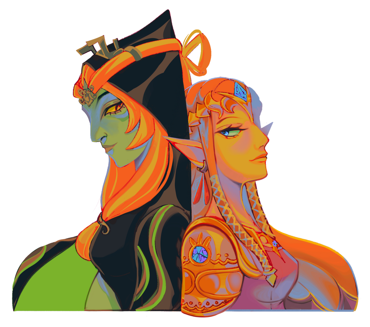 Midna/Zelda sticker - Near Dawn (2024)