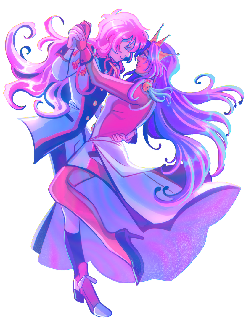 Adolescence of Utena and Anthy standee - Two Girl Revolution (2025)