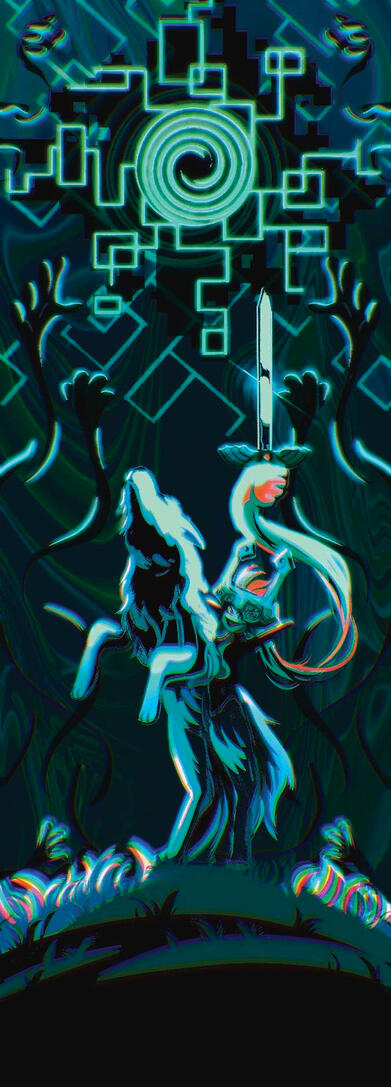 Link/Midna double sided bookmark back - Near Dawn (2024)